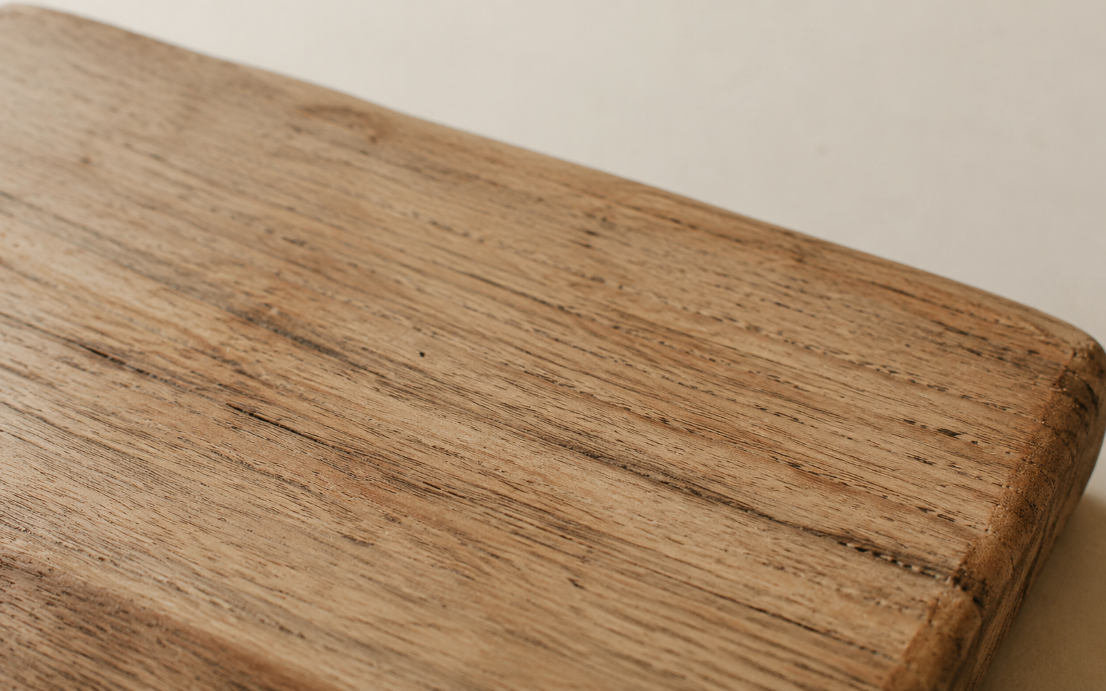Close-up of the natural grain of aged oak
