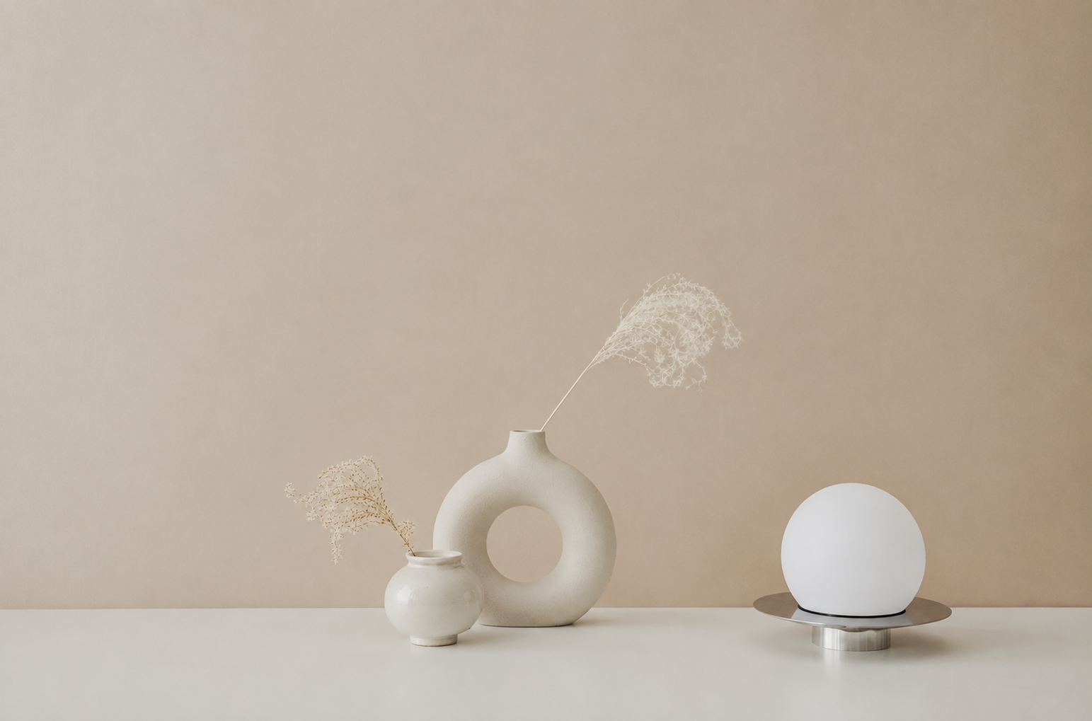 A quiet uncluttered corner with generous negative space