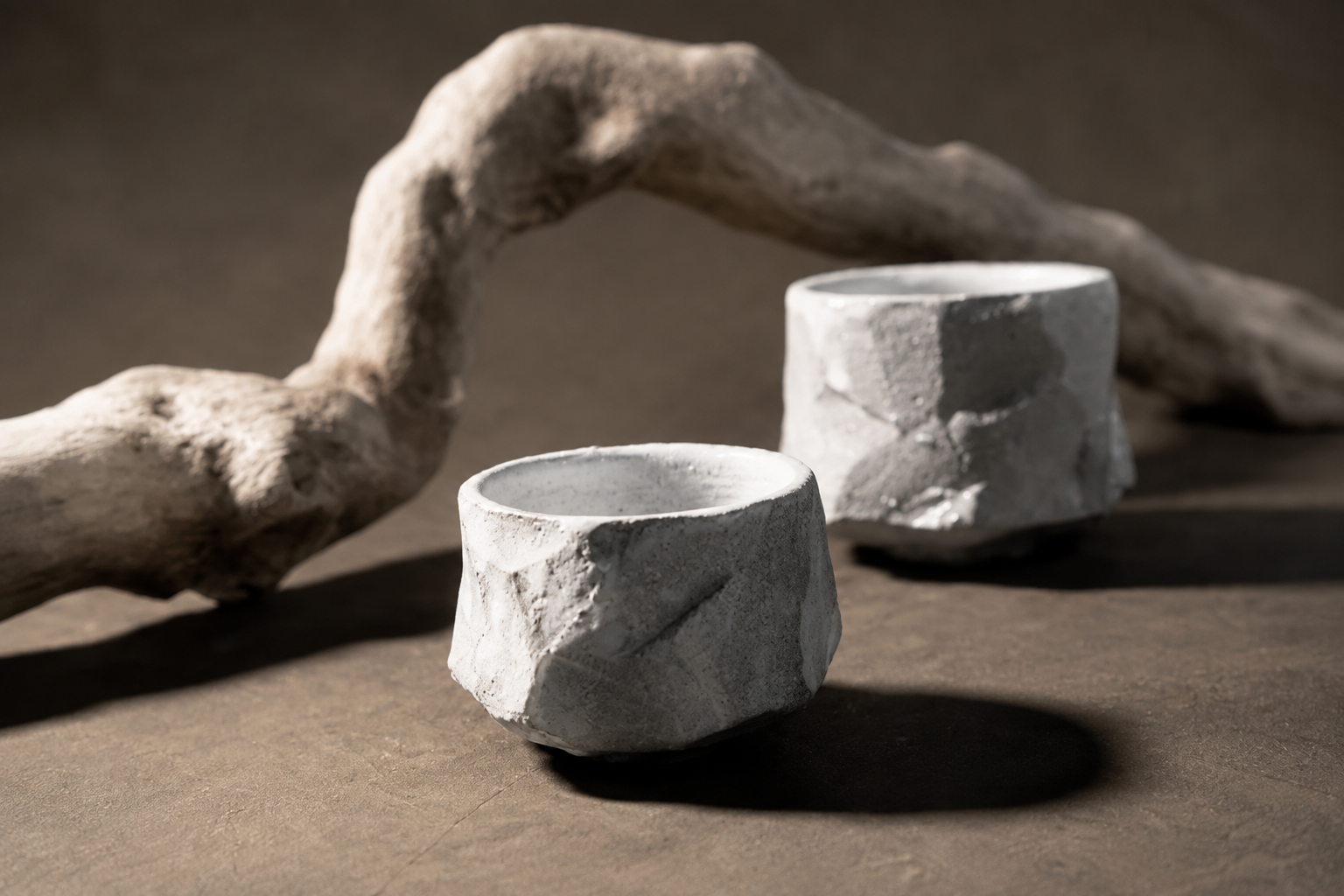 Irregular rim of a handmade ceramic vessel